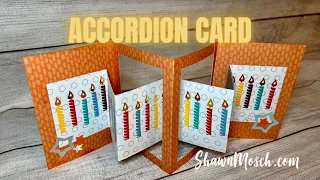 Learn to make an Accordion Card with your Cricut!  #cardmaking
