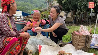 Harvest taro and vegetables to sell at the market | Anh Bushcraft. EP.75