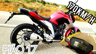 JTW250- FAZER250 ( FZ25 ), PIÃO 17,TESTE TOP SPEED, ANÁLISE,VALE A PENA!!