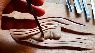 |Wood carving lady face|UP wood art| wood carving human face|