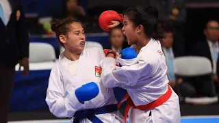 FINAL Ceyco Georgia (INA) VS Lim Jamie Christine (PHI) Sea Games Female Kumite +61 Kg