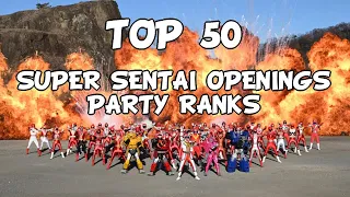 [TokuCenter] Top 50 Super Sentai Openings (Party Ranks)