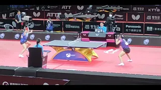 신유빈 SHIN Yubin (KOR) vs ZHU Chengzhu (HKG), 2023 Pyeongchang Asian Table Tennis Championships