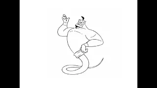 How to draw Genie(Aladdin) full body drawing step by step