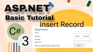 How to insert data in database in asp.net using c# | Web Form asp.net