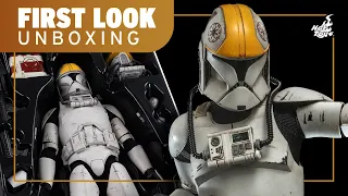 Hot Toys Clone Pilot Star Wars Attack of the Clones Figure Unboxing | First Look