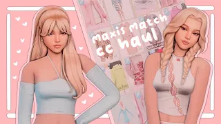 AUGUST MAXIS MATCH CC HAUL + CC LINKS🩷👗 | The Sims 4