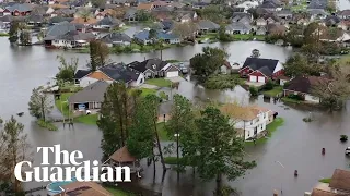 Hurricane Ida: aerial footage shows flooding and destruction in Louisiana