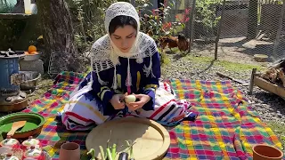 KASHKE BADEMJAN And Lavash Bread in Iran village life - iranian rural life