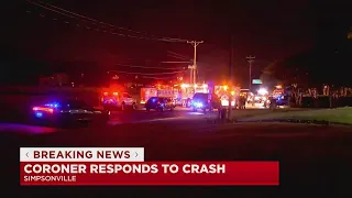 Coroner responds to crash in Simpsonville