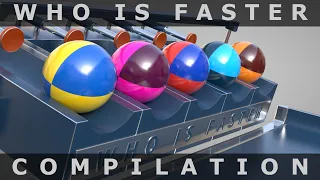 Marble Run Compilation from my WHO IS FASTER Channel | C4D4U