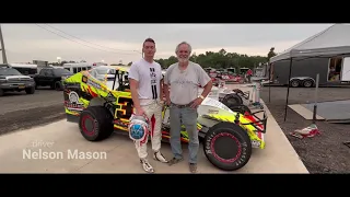 Heat and feature race victory on autograph night | Nelson Mason #35 | Ransomville Speedway #maserace