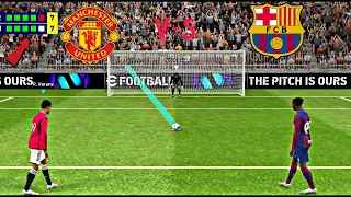 FC Barcelona vs Manchester United FC - FULL PENALTY SHOOTOUT || PREMIER LEAGUE | Efootball 2024