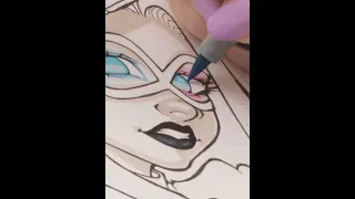 Drawing Harley Quinn as a Witch