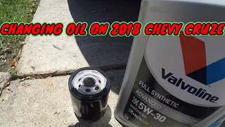 Changing oil on 2018 Chevy Cruze