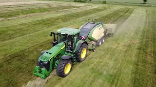 [Széna Bálázás] John Deere 5090R,John Deere 6110R,John Deere 6175R,John Deere 8R 340+Krone BIG Pack