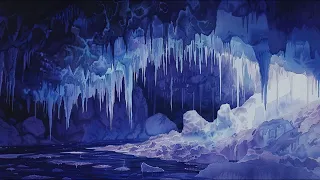 Ice Cavern - Drone Music with Icy, Dripping, Cave Stalactites (10 Min)