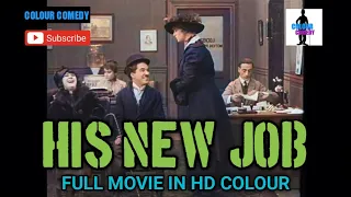 HIS NEW JOB  (1915) Charlie Chaplin COMEDY MOVIE -  Colorized Black & White Full Film 1080p