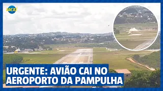 Urgente: Avião da Polícia Federal cai no Aeroporto da Pampulha