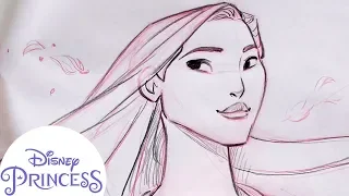 How To Draw Pocahontas | Disney Princess