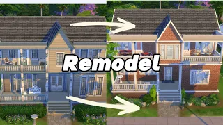 Remodeling the Pique Hearth in the Sims 4! (sped up) #decoration #remodel #sims4 #starterhome