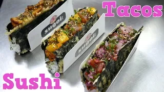 SUSHI TACOS: JAPANESE LATIN FUSION FOOD! - Yum It