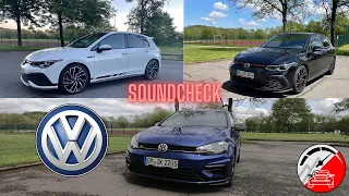 VW Golf 8 GTI Clubsport vs. Golf 8 GTI vs. Golf 7 R | pure Sound | Welcher hat den besten Sound ?