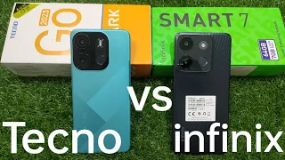 tecno spark go 2023 vs infinix smart 7 | comparison | full review | cameras | speed check |