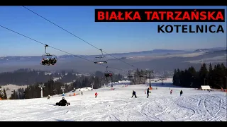 Białka Tatrzańska (Kotelnica) - zjazd ze stoku - narty - trasa niebieska (wyciąg IV)