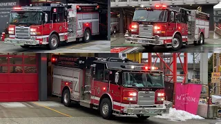 North Vancouver City Fire Department Engine 9, Engine 10 & Engine 11 Responding