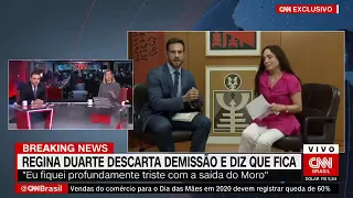 Regina Duarte se irrita com pergunta de jornalista da CNN Brasil