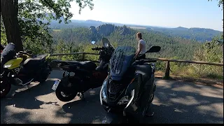 Peugeot Pulsion GT & 3 x Aprilia SR GT 125 (mit @ApriliaSRGTDUO) Sunday Ride Sächsischen Schweiz