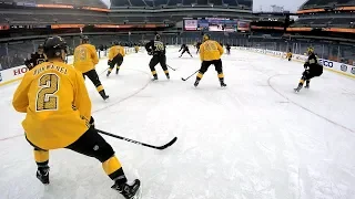 Penguins goalie Matt Murray wears GoPro at Stadium Series practice
