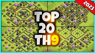New BEST TH9 BASE WAR/TROPHY Base Link 2023 (Top20) Clash of Clans - Town Hall 9 Farm Base