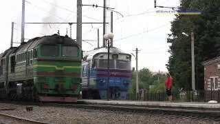 Скрещивание поездов по ст. Сыхов - Trains of Ukraine