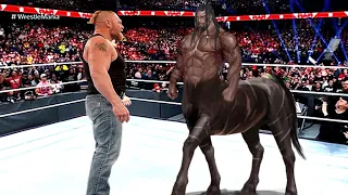 Brock Lesnar vs Half Man | WWE Raw Fight