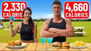 I ate DOUBLE my wife's bulking diet for a day