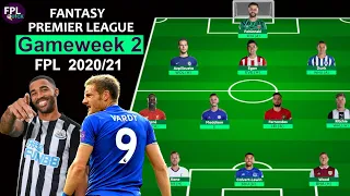 FPL GAMEWEEK 2 | TEAM SELECTION | Fantasy Premier league 2020-21