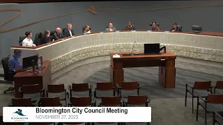 November 27, 2023 Bloomington City Council Meeting