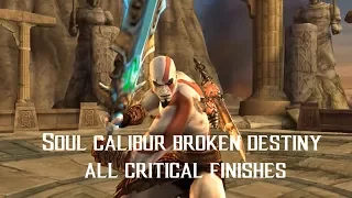 Soul Calibur Broken Destiny All Critical Finishes HD