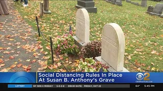 Social Distancing Rules In Place At Susan B. Anthony's Grave