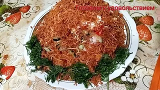 Салат Муравейник. Самый вкусный салат на все праздники. Улетает со стола в один миг. #рецепт#салат