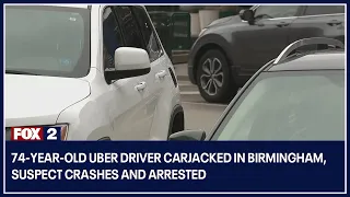 74-year-old Uber driver carjacked in Birmingham, suspect crashes and arrested