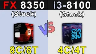 FX 8350 vs i3-8100 | New Games Benchmarks