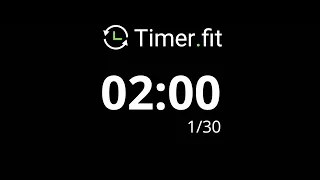 2 Minute Interval Timer with 15 Seconds Rest