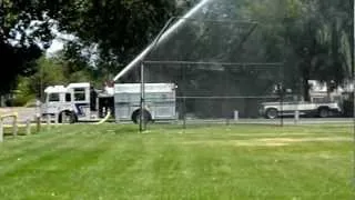 Fire Truck Spraying Water - Lamar Fire Dept