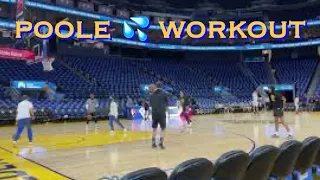 📺 Jordan Poole workout/threes at Golden State Warriors pregame before Charlotte Hornets