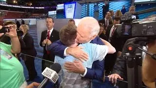 Joe Biden Hugs Blind Man With Cerebral Palsy at DNC: I'm So Proud Of Ya