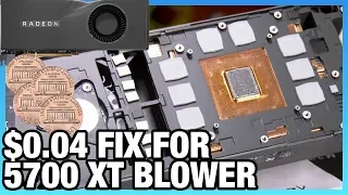 Fixing the RX 5700 XT Cooler for $0.04 | Paste & Washers vs. Thermal Pad