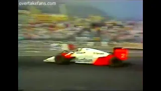 Keke Rosberg passes Michele Alboreto - 1986 Monaco GP